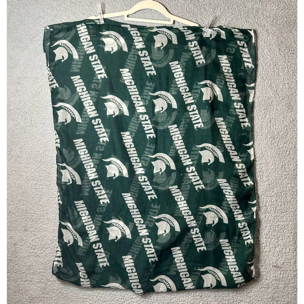 Michigan State Spartans Infinity Scarf‎ Womens OS Green White Logo 34